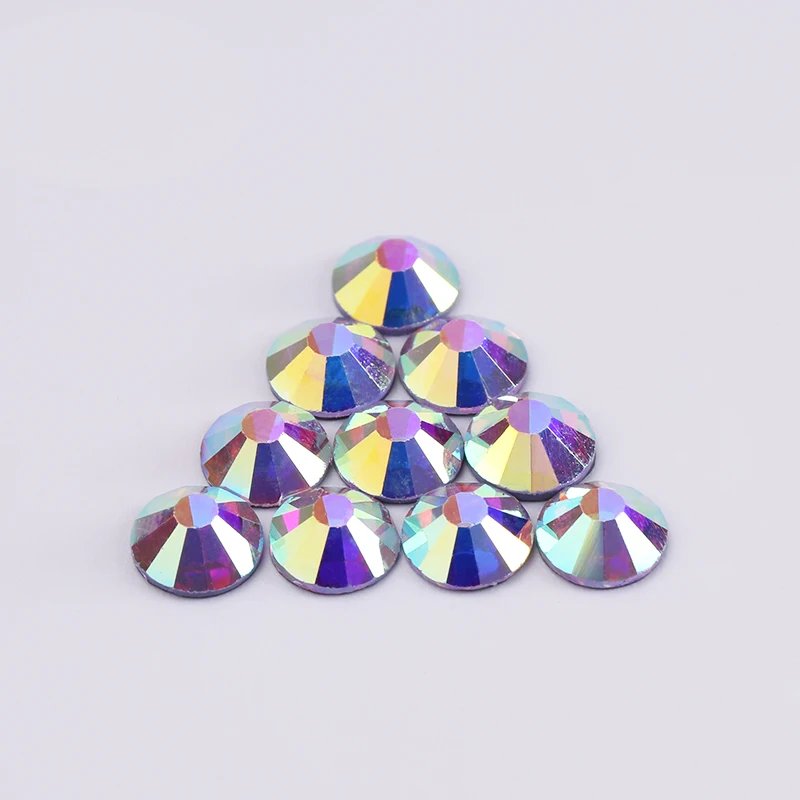 Модные Стразы Кристалл AB SS4 SS34 горячей фиксации FlatBack Strass камни и наклейки