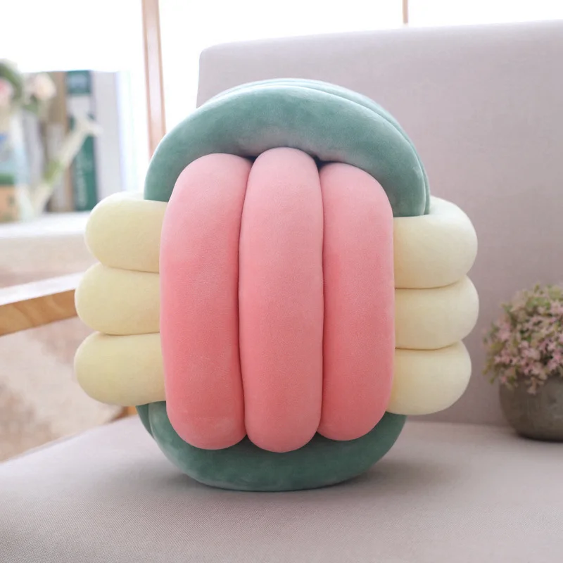 4 1 шт. 30 см Kawaii многоцветная китайская плюшевая подушка с узлом мягкая красочная мягкая мультяшная игрушка украшение дома диван кукла подушка - Цвет: 4