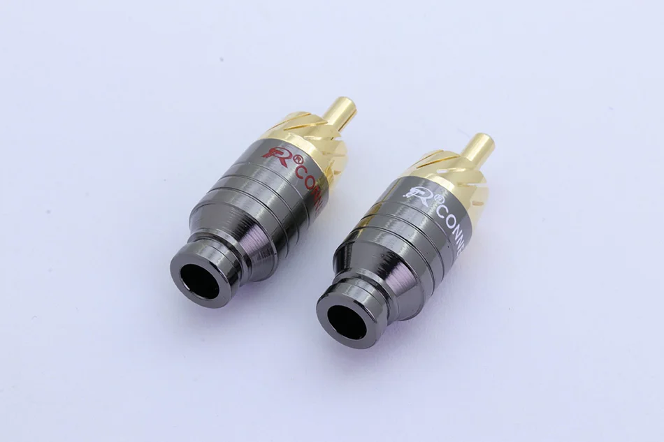 2 шт./1 пара Роскошные пайки RCA разъем Jack разъем динамик аудио выход/вход Адаптер штекер позолоченный разъем для наушников