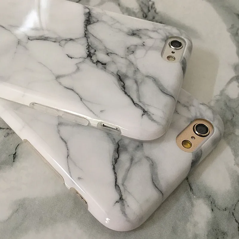 Чехол для iphone X Модный мягкий ТПУ Тонкий чехол с белым мраморным принтом трещин