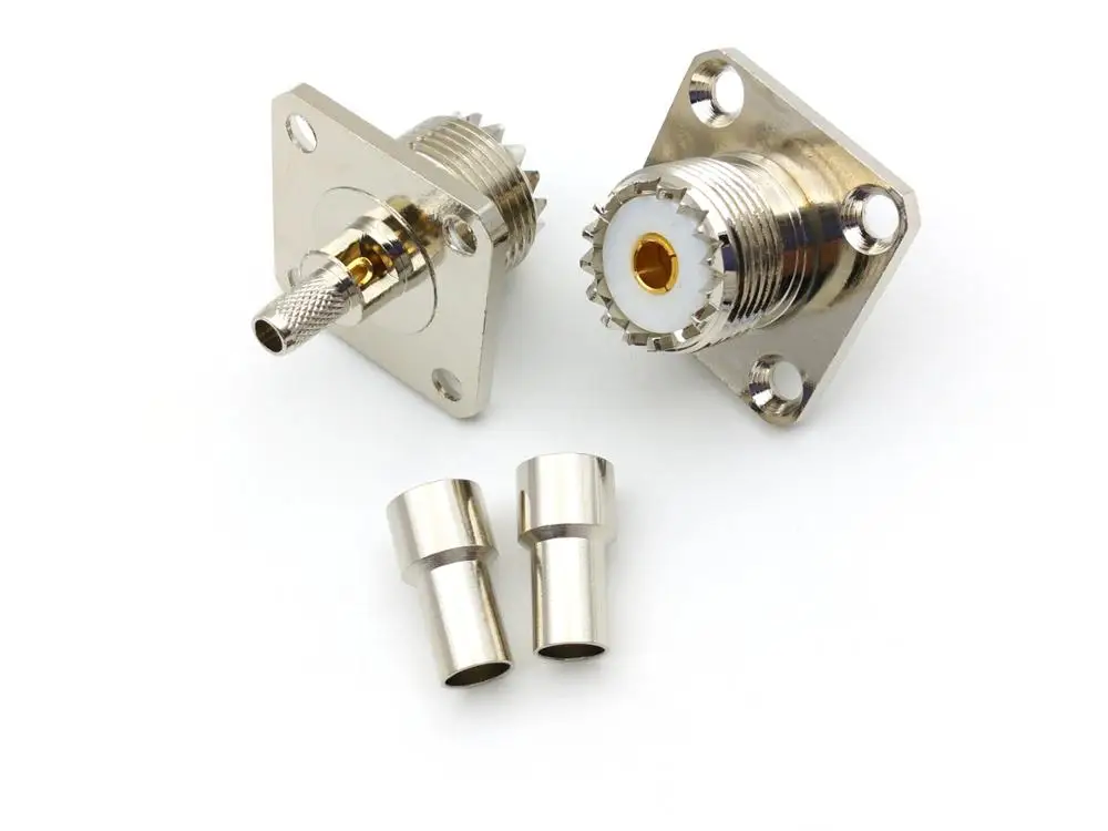 20 шт. UHF SO239 женский 4 отверстия панель RF обжимной адаптер LMR195 RG58 RG400