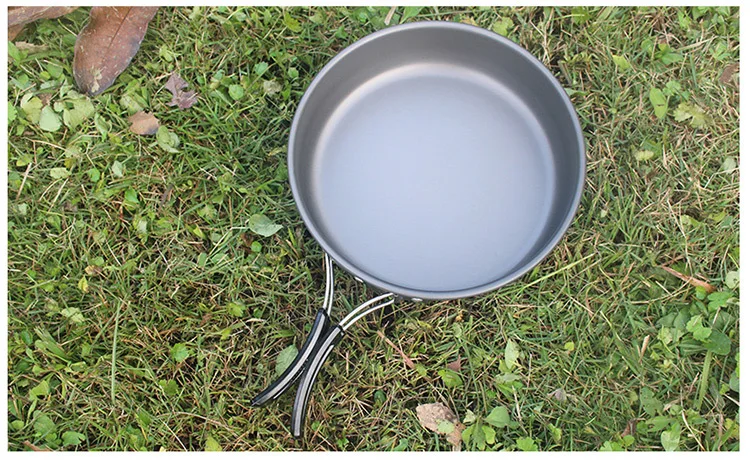 Открытый кемпинговый чайник горшок набор походная посуда Алюминиевый горшок кастрюли и сковородки набор кухонная посуда столовая campismo