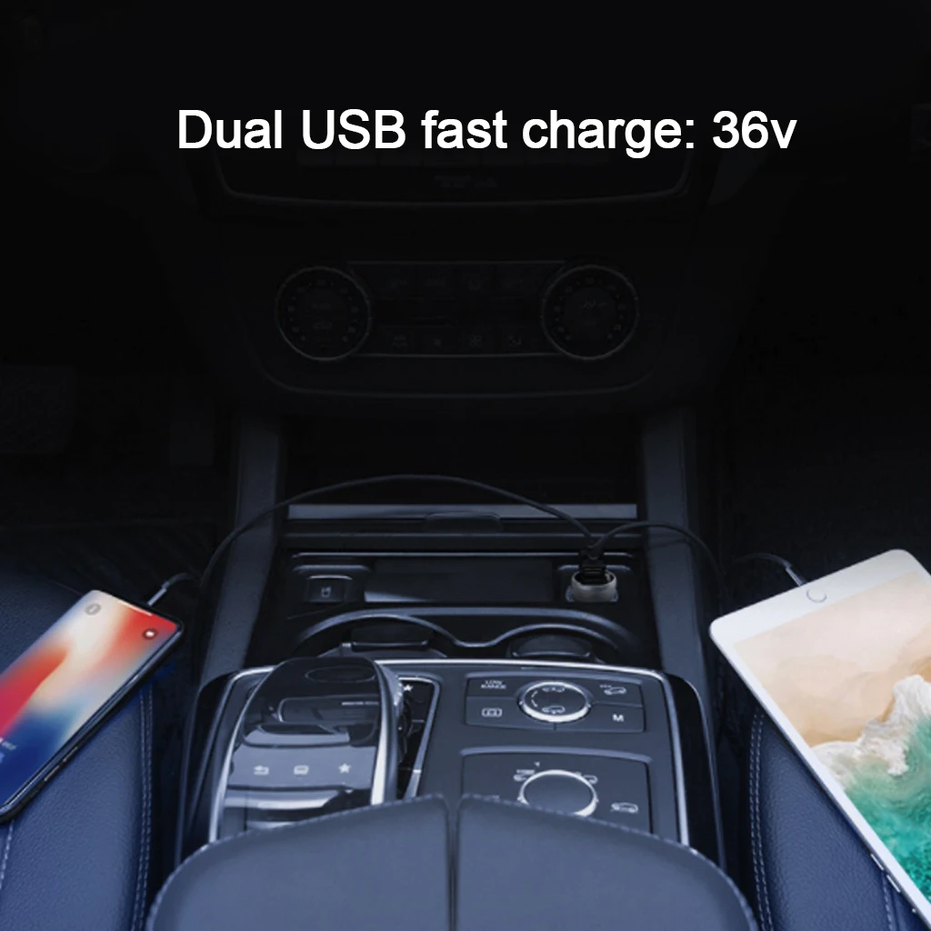 Автомобильное зарядное устройство 3 0 с металлическим двойным USB адаптером для