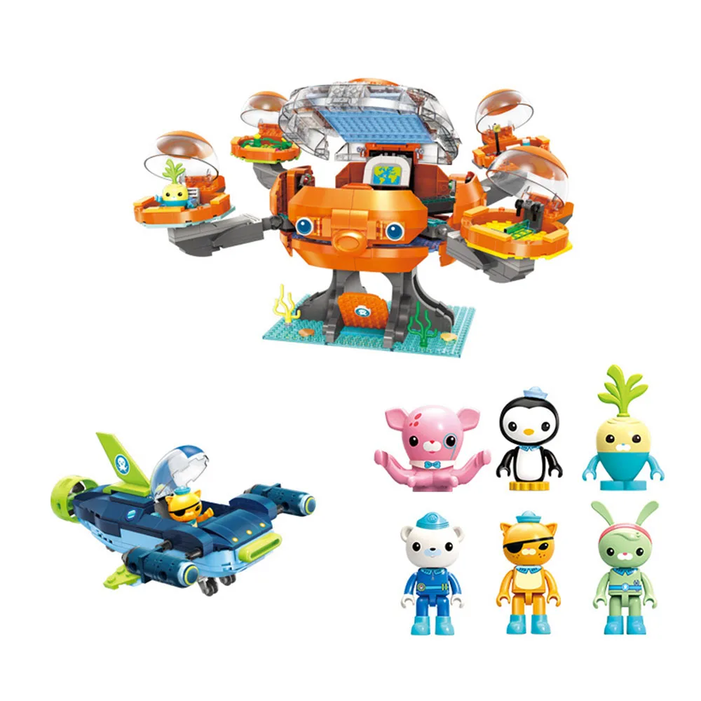 Les Octonauts Octopod Octopus Playset& Barnacles kwazii песо Inkling Duplo ENLIGHTEN кирпич детская игрушка строительный блок Octo-Pod