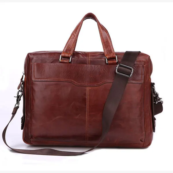 Classic Vintage Cheap Briefcase Made By Real Leather Men Messenger Bag# 7162B | Багаж и сумки