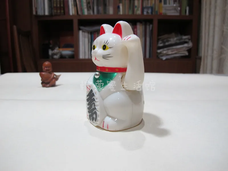 1 шт. креативный Кот Lucky Cat золото/белый пластик развевающаяся лапа качели