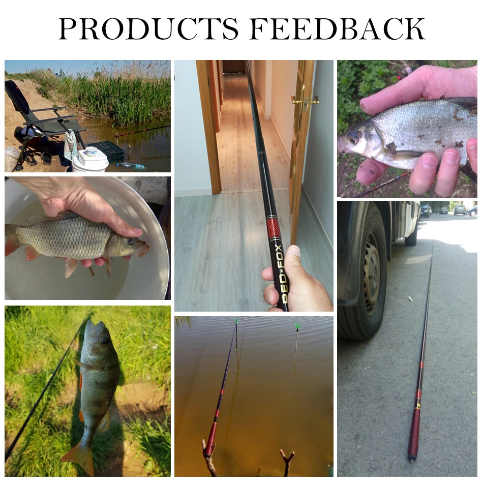 Goture 3.0M-7.2M Telescopic Fishing Rod 3/7 Power Carbon Fiber Tenkara Stream Fishing Rod Pole + Float + line+3 Top Tips Tackles