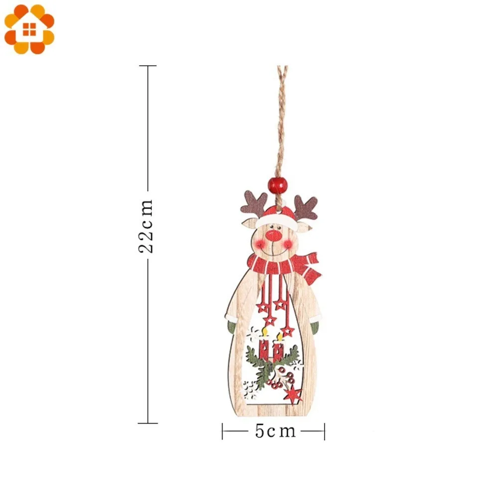 3 шт. деревянные подвесные украшения в виде Санта Клауса/снеговика|Кулоны и