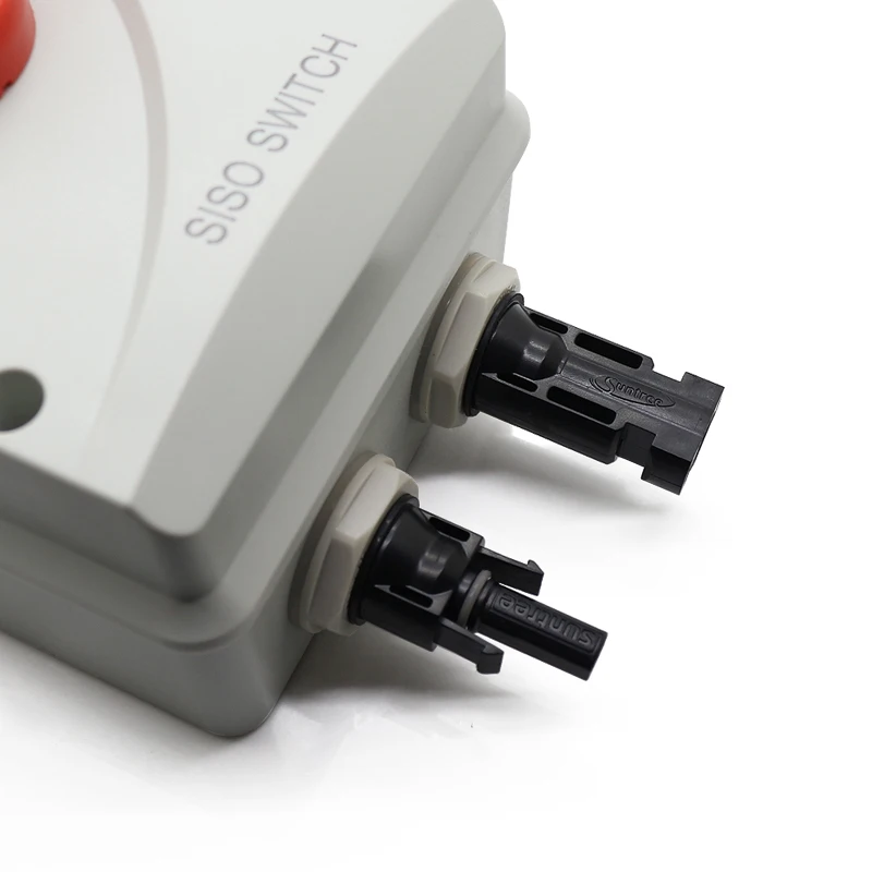 

10pec/ lot High performance 4 Pole 1200V DC 32Amp Solar Electrical SISO DC Circuit Isolator Switch with 2 pairs SOLAR Connectors