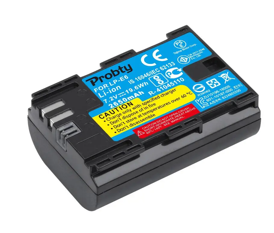1 Pcs Battery LP E6 E6N LP-E6 LPE6 Аккумулятор 2650 мАч для камеры Canon 5D Mark II III IV, 80D, 70D, 60D, 6D, EOS 5Ds, 5D2, 5D3, 5DSR, 5D4 - Цвет: 1 Pcs Battery
