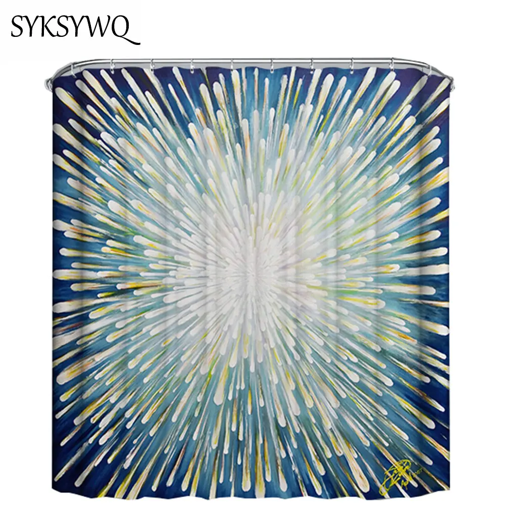 indian mandala shower curtain Impressionism style bath for bathroom Psychedelic | Дом и сад