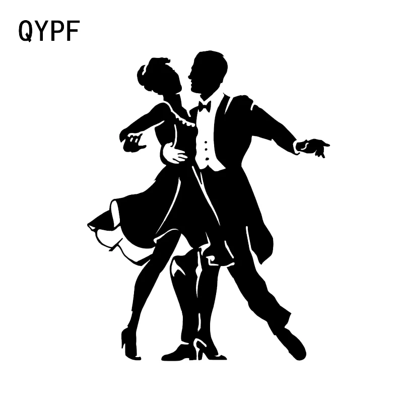 QYPF 11 4*14 6 Мода Прекрасные танцоры люди Декор светоотражающий стикер автомобиля