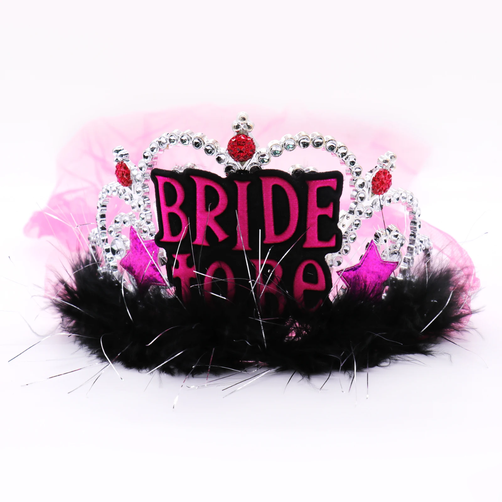 12pcs Brida To Be Bridal Veil Tiara Crown Crystal Rhinestone Hair Band For Bachelorette Shower Hen Night Party Decoration | Дом и сад