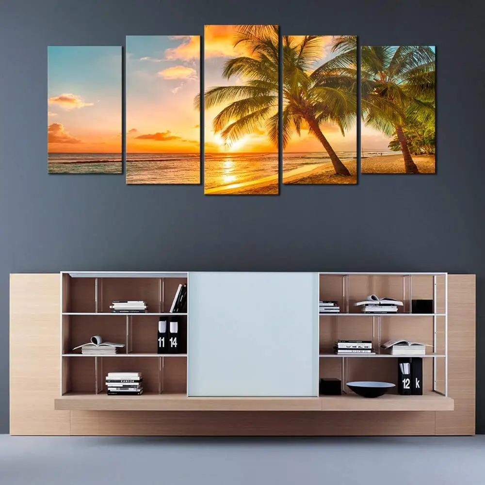 Modern Canvas Paintings Wall Art HD Prints 5 Pieces Rolling Waves Pictures Ocean Sea Wave Seascape Posters Home Decor Framework | Дом и сад
