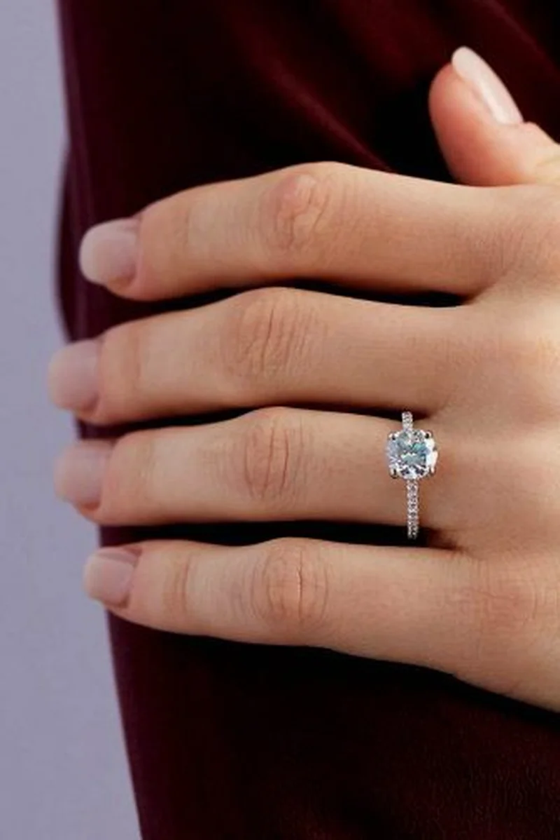 925 anillos серебряное классическое роскошное кольцо со стразами циркониевое