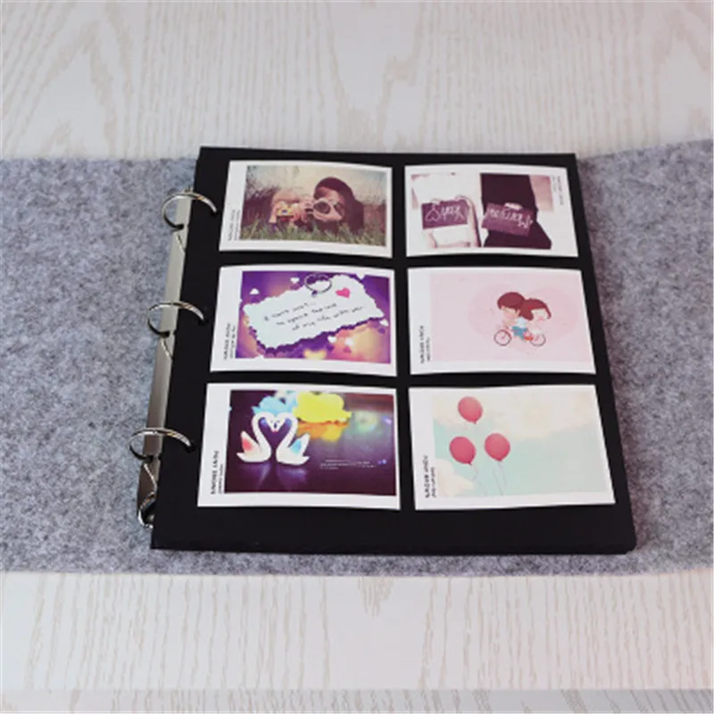 Фетр ручной работы DIY сердце фотоальбом альбом домашний Декор рождественские подарки День рождения Свадьба Гостевая книга юбилей путешествия памяти