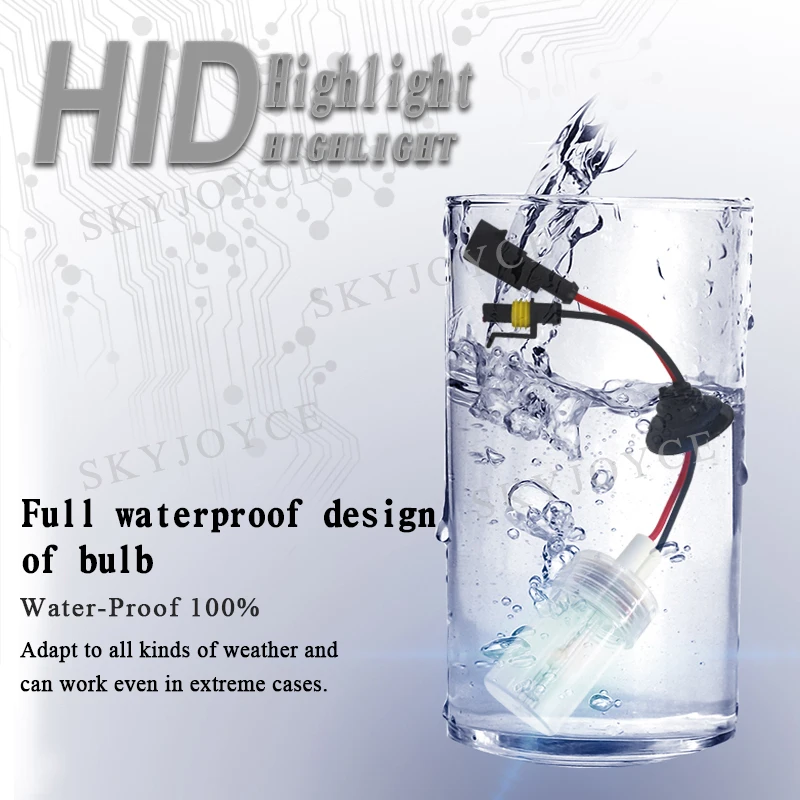 SKYJOYCE 12V 24V H7 HID ксеноновая лампа высокой Мощность ксенон H1 H3 H11 9005 D2H HID керамическая лампа 4300K 6000K 8000K 75 Вт 100 Вт Xenon HID фары