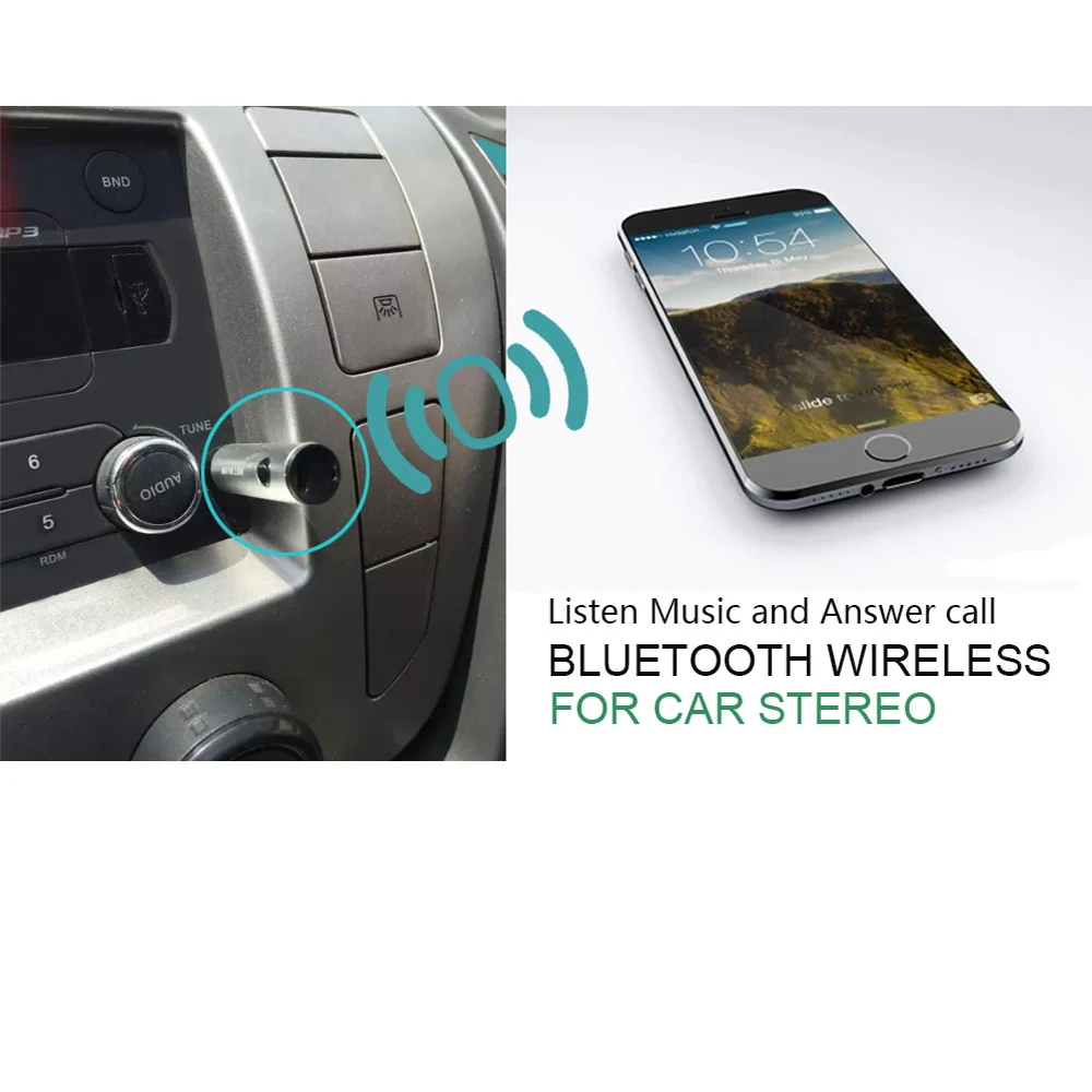 Модные оригинальные Car Kit Jack Bluetooth адаптер в автомобиле AUX аудио Музыка приемник