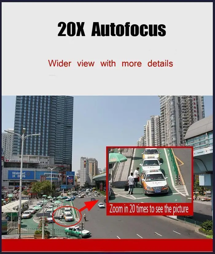 ESUNSTAR 1080P 2.0MP 20X Optical Zoom Auto Tracking HD1080P IR PTZ IP Camera Outdoor SD slot | Безопасность и защита
