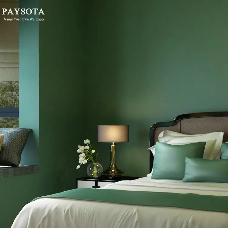 Чистый пигментный цвет Нетканая настенная бумага ретро ностальгия личность