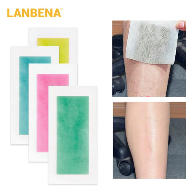 LANBENA эпиляция воск бумажные полоски 10 пар двухсторонняя депиляция удаление волос