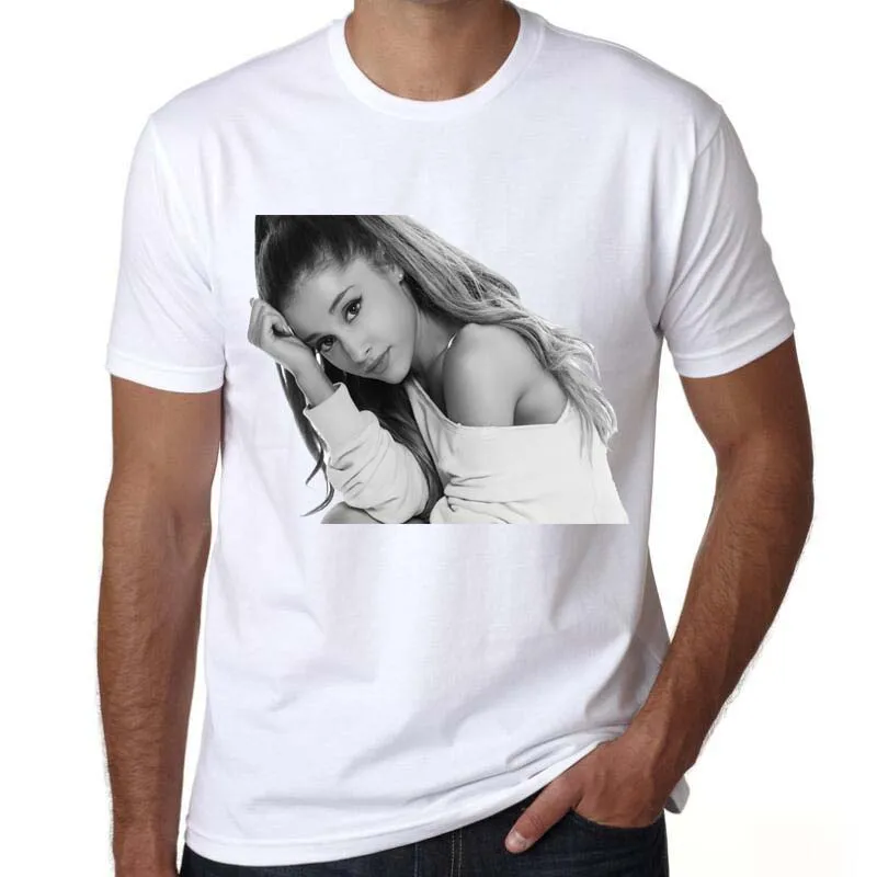2017 Alisister пикантные Ariana Grande футболка принт белый женские и мужские футболки Модная