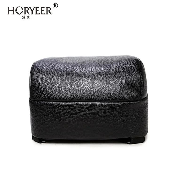 HORYEER kanken рюкзак искусственная кожа женщины сумка Vintage Опрятный черный школе для