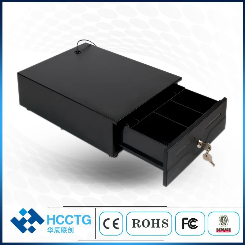 2019 New Quality pos cash drawer 3 bills 8 coins supermarket cashier box HS240 can adjust coins box RJ12