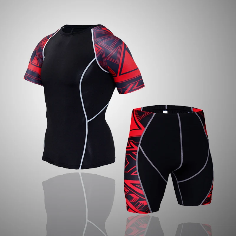Компрессионный Спортивный Костюм 4xl колготки для футболок мужской комплект