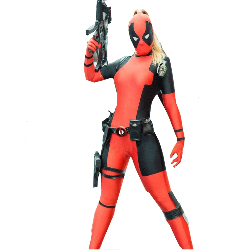 Горячая Распродажа для дам костюм с принтом Deadpool спандекс зентай косплея