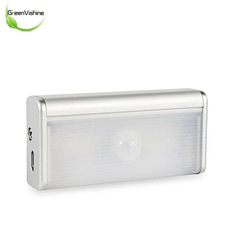 

Rechargeable Sensor Light LED Night Light Lamp 4leds Closet Light For Hallway Pathway Magnetic Strip Wall Lighting