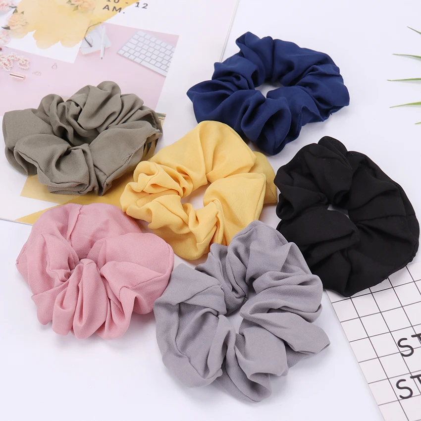 Новые женские одноцветные эластичные резинки для волос корейские милые простые 6