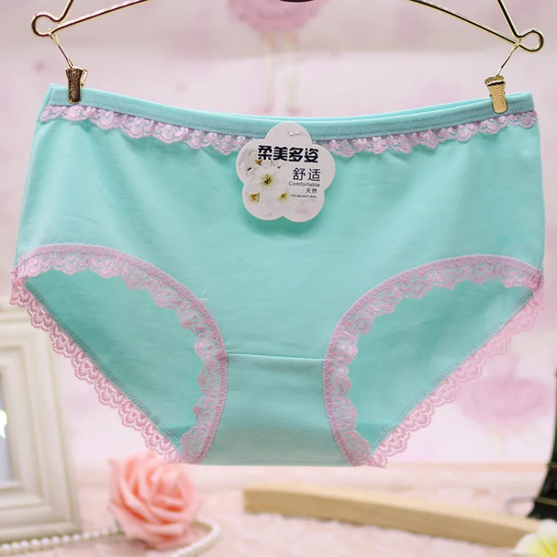 Женские хлопковые шорты с кружевными краями удобное дышащее нижнее белье для