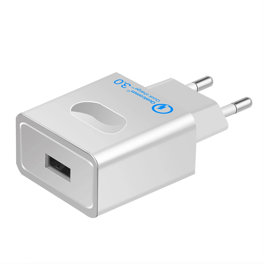 Быстрая зарядка 3,0 USB зарядник Быстрая зарядка QC3.0 зарядка с usb-кабелем Портативный ЕС мобильный телефон зарядное устройство адаптер для Iphone