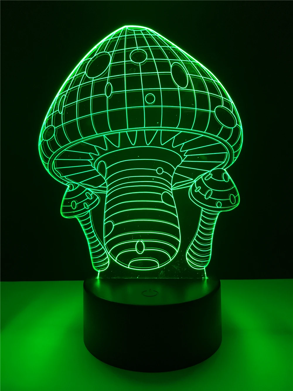 Новый рождественский креативный мультяшный 3D Грибная лампа 7 цветов градиентный