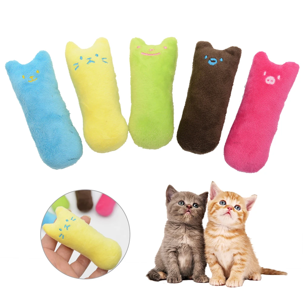 Funny Interactive Plush Cat Toy Pet Kitten Chewing Teeth Grinding Catnip Toys Claws Thumb Bite For Cats Supply | Дом и сад