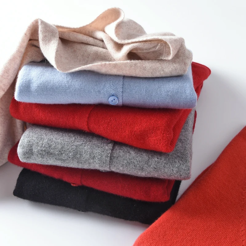 100% Cashmere Sweater for Women Winter&ampSpring O-neck High Quality Cardigans Lady Hot Sale Pure Knit Outwear Clothes |