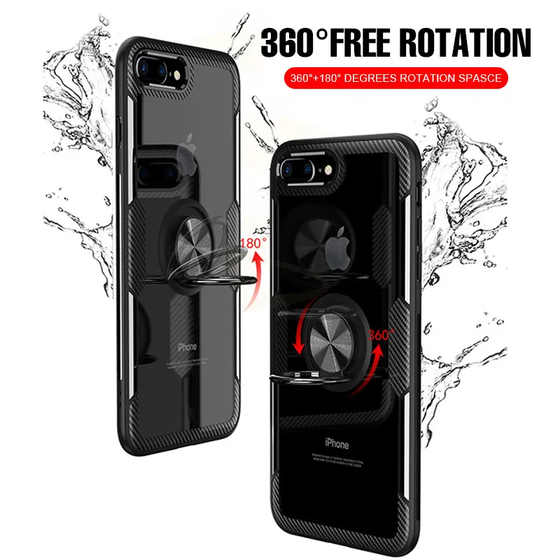 Роскошный противоударный мягкий чехол держатель для iphone X XR XS Max полный 6 6s 7 8 PLus с