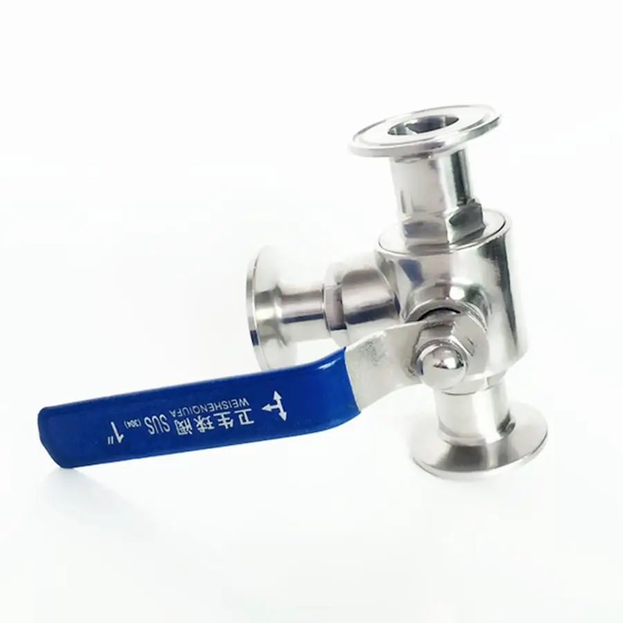

Подходит для 38 мм 1-1/2 "трубы OD x 1,5" Tri Clamp санитарный l-портовый шаровой клапан SUS 316L нержавеющая пивная пивоварения дома