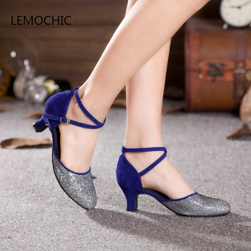Lemochic Бальные Латинской джаз Нажмите обувь для танцев женские Salsa живота Танго