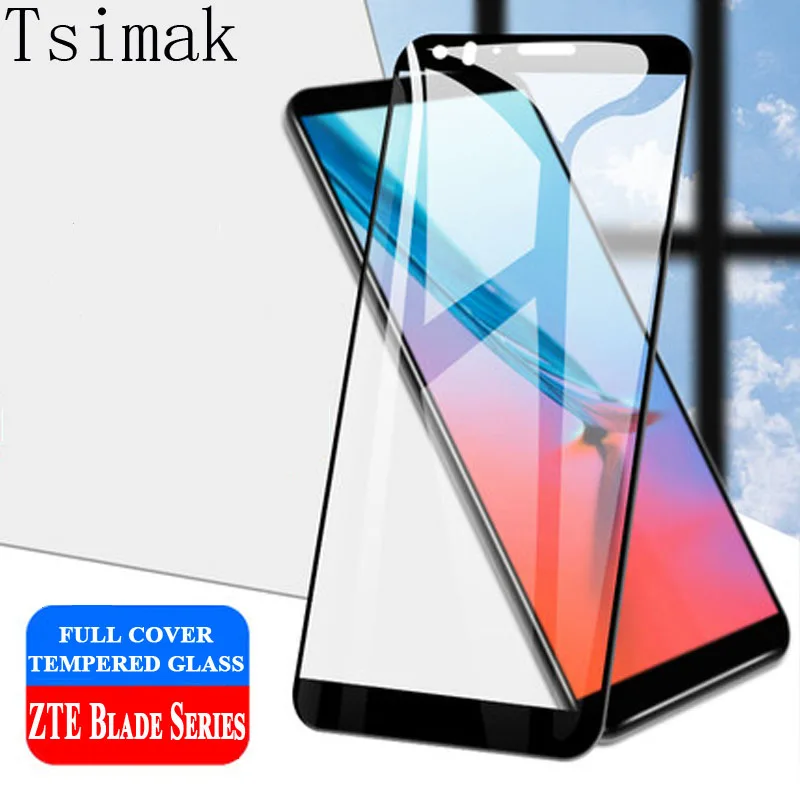 Темперированное стекло полного покрытия Tsimak для ZTE Blade V9 V10 Vita V8 A2 A2S Plus защитная пленка належно укрепленного покрытия.