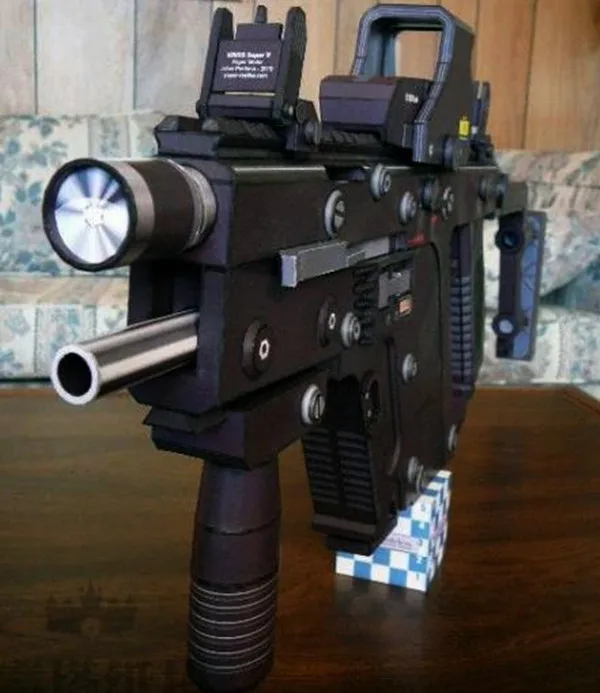 Высококачественный набор 3D бумажных моделей KRISS Super V Razer assault gun|Картонные