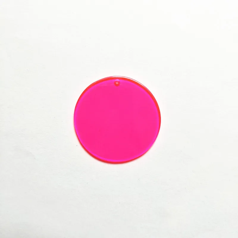 hot pink Новое поступление! 35 мм 100 шт Акриловые Неоновые подвески в форме монеты для сережек/сережек аксессуары/детали для серег DIY - Цвет: hot pink