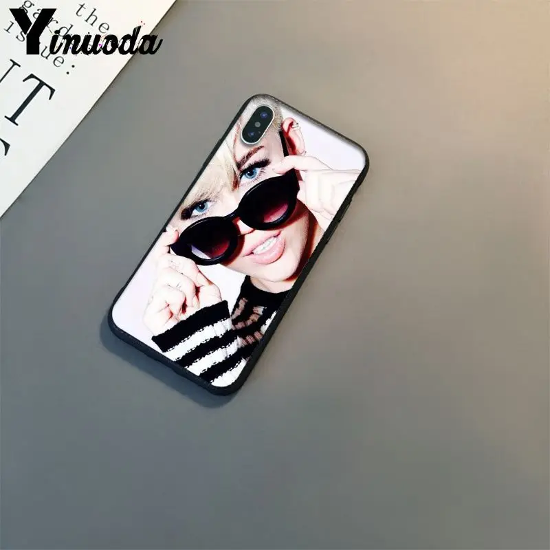Ynuoda miley cyrus 2019 стильный черный мягкий силиконовый чехол из ТПУ для iPhone 8 7 6 6S Plus X XS MAX
