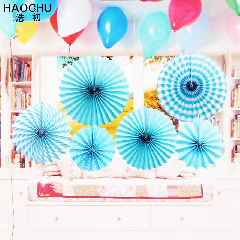 HAOCHU 6 шт./компл. Свадебные сувениры небесно голубая салфетка ручные Поклонники
