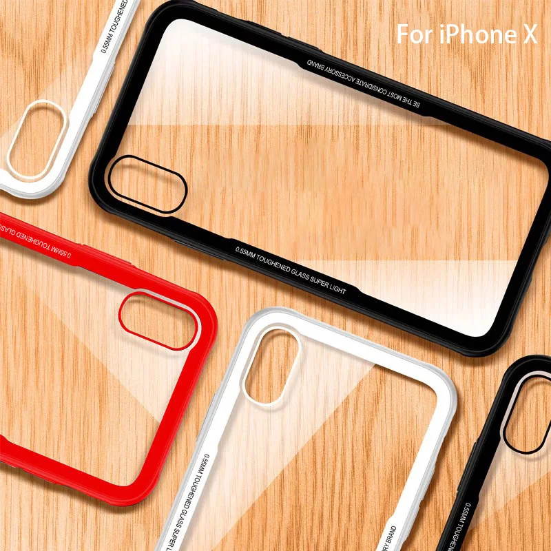 Fashion Case for iPhone 5 5S SE 6 6S 7 X 8 Shockproof TPU Transparent PC Luxury Slim Cover x 6s plus Coque |