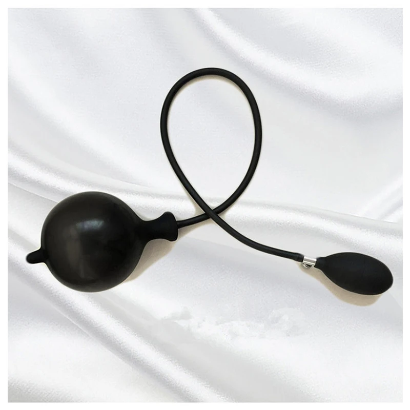 Safety Soft Big Inflatable Anal Plug Silicone Dilate Butt Inflate Balls Stimulate Massage Products Sex Toys. | Красота и здоровье