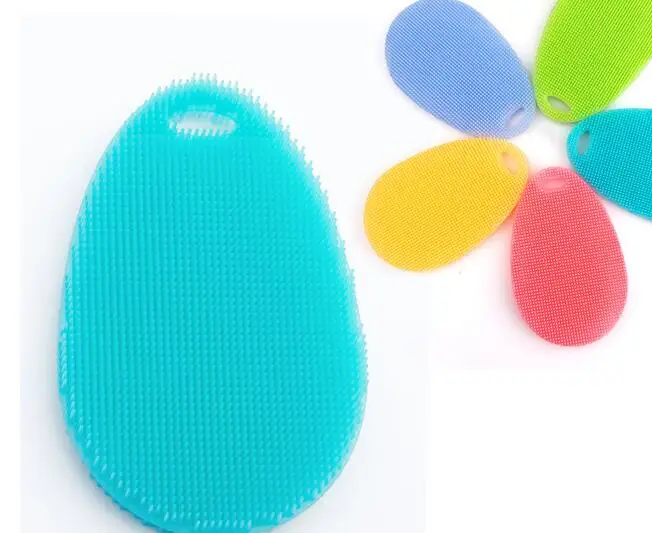 

600 pcs Silicone Brush Magic Dish Bowl Pot Pan Wash Cleaning Brushes Cleaner Sponges Scouring Pads Kitchen Accessories