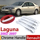 Для Renault Laguna II X74 MK2 2002  2007 хромированная Наружная ручка автомобиля аксессуары наклейки накладка набор 2003 2004 2005 2006