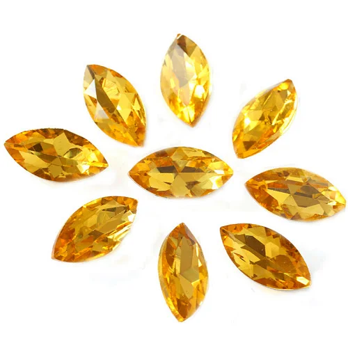 Topaz 5x10 мм 84 шт. конский глаз точечные Стразы Наветт стеклянные стразы кристалл алмаз камни нужно клей для свадебного платья B0466 - Цвет: Topaz